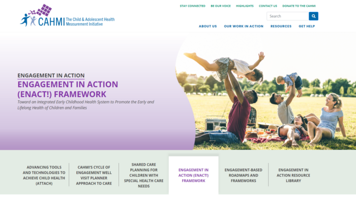 Screenshot of EnAct! webpage