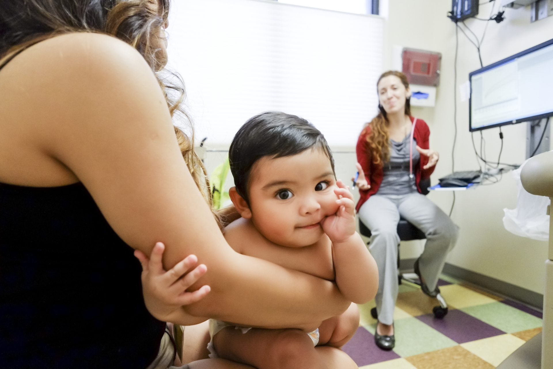 baby with provider in provider